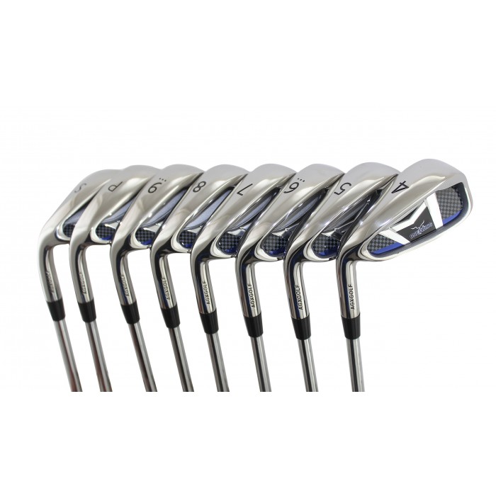 AGXGOLF MEN'S ONE SWING SAME LENGTH IRONS SET 4, 5, 6, 7, 8 & 9 + PITCHING WEDGE; LEFT OR RIGHT